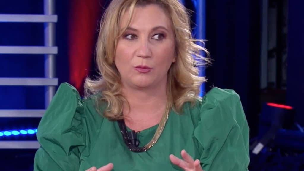 Serena Bortone negli studi di Da noi... a ruota libera