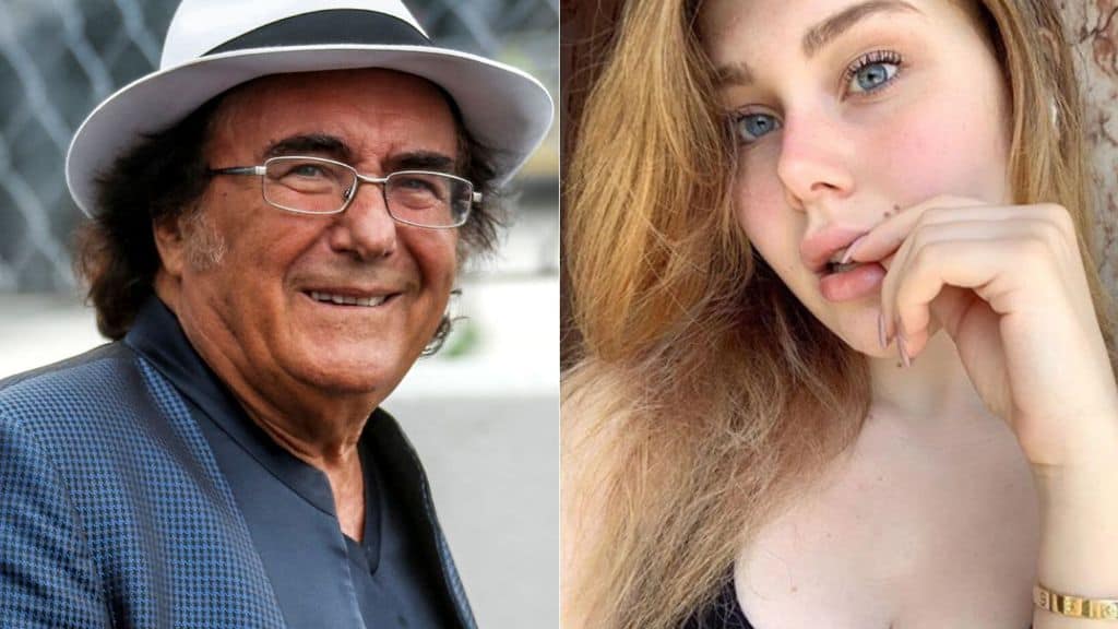 Primi piani di Al Bano e Jasmine Carrisi