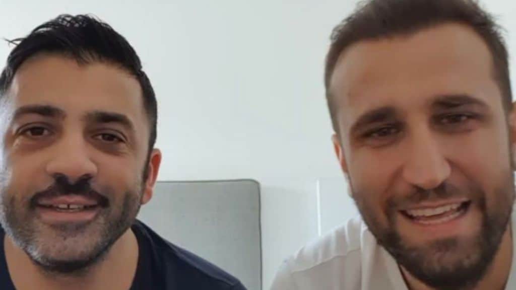 amedeo e pio in primo piano