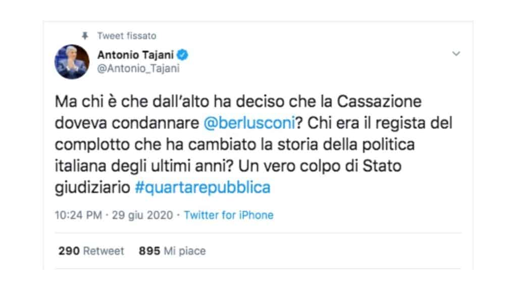 post twitter antonio tajani