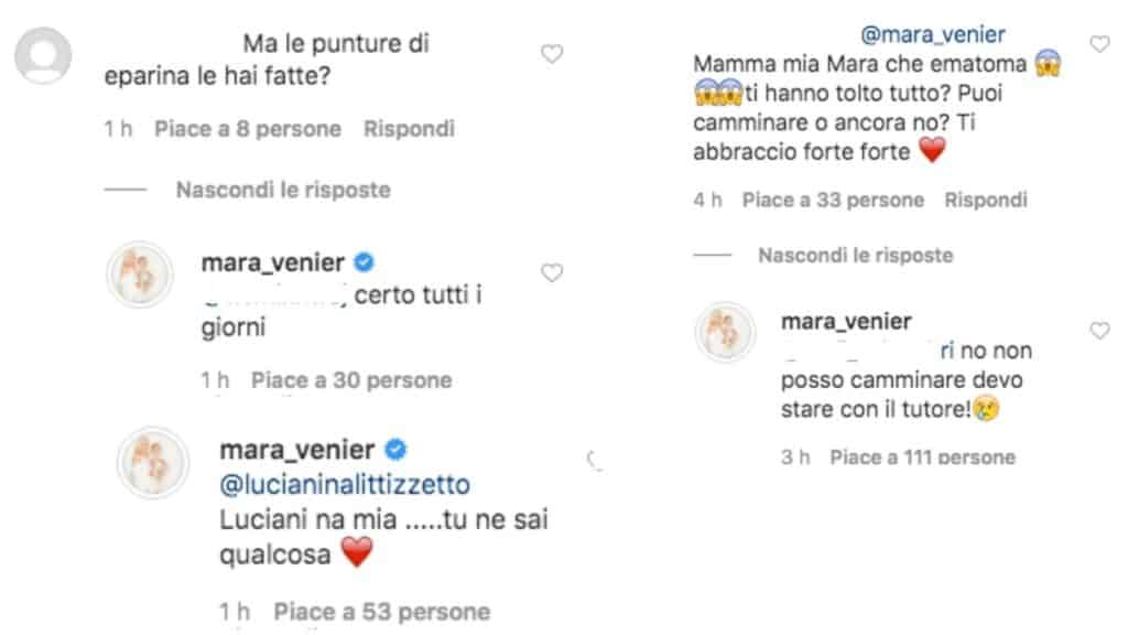 commenti scritti su instagram da mara venier e luciana littizzetto