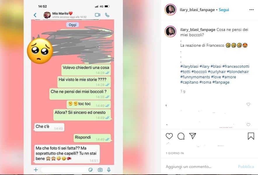 Messaggi Privati tra Ilary e Totti