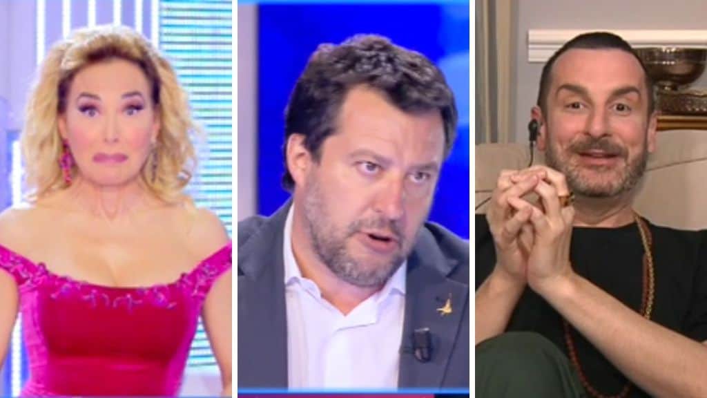 Barbara d'Urso, Matteo Salvini e Costantino della Gheradesca