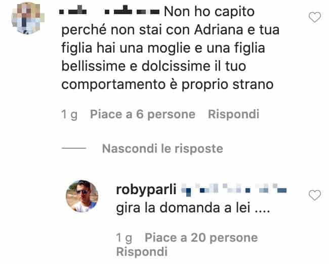 la risposta su Instagram a una fan