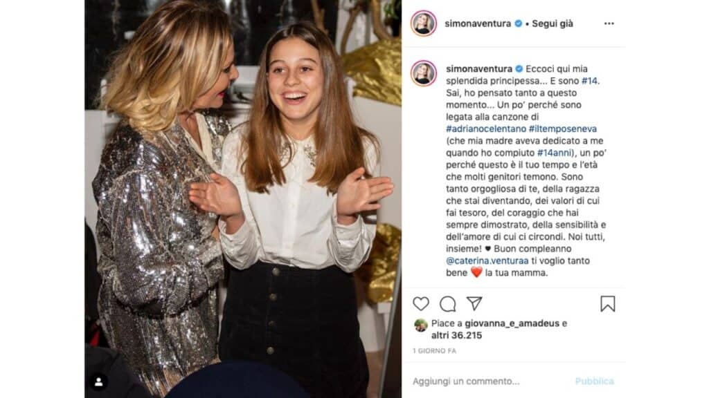 Simona Ventura e la figlia Caterina