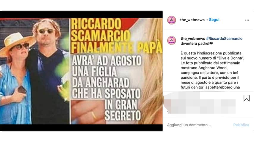 Post su Riccardo Scamarcio su Instagram