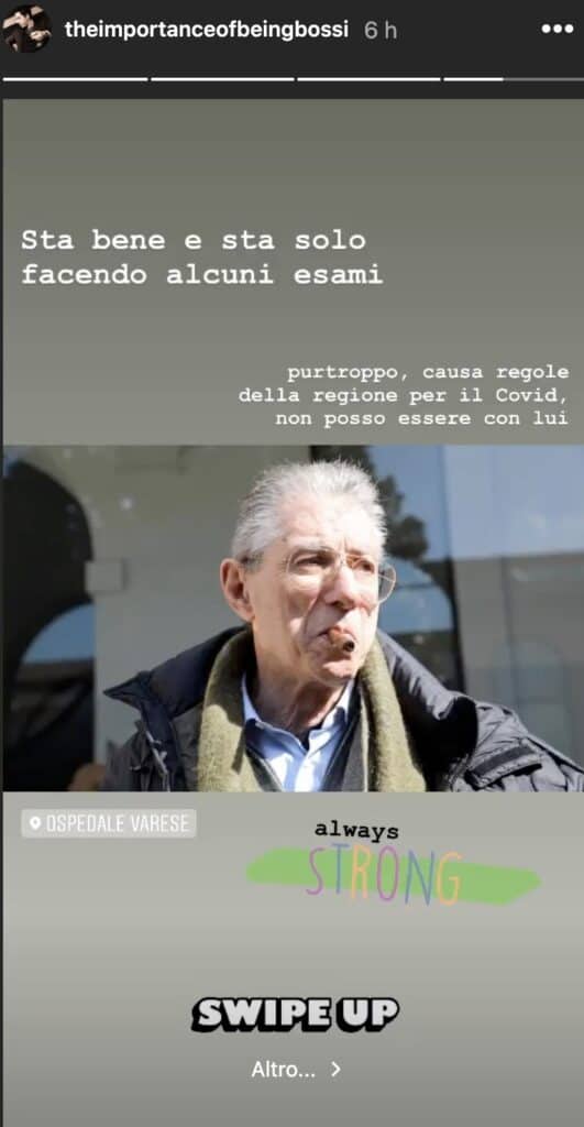 la storia instagram di renzo bossi