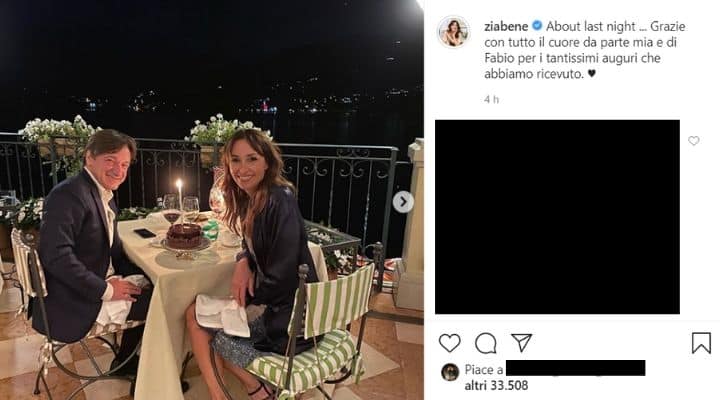 Benedetta Parodi e Fabio Caressa al lago di Como