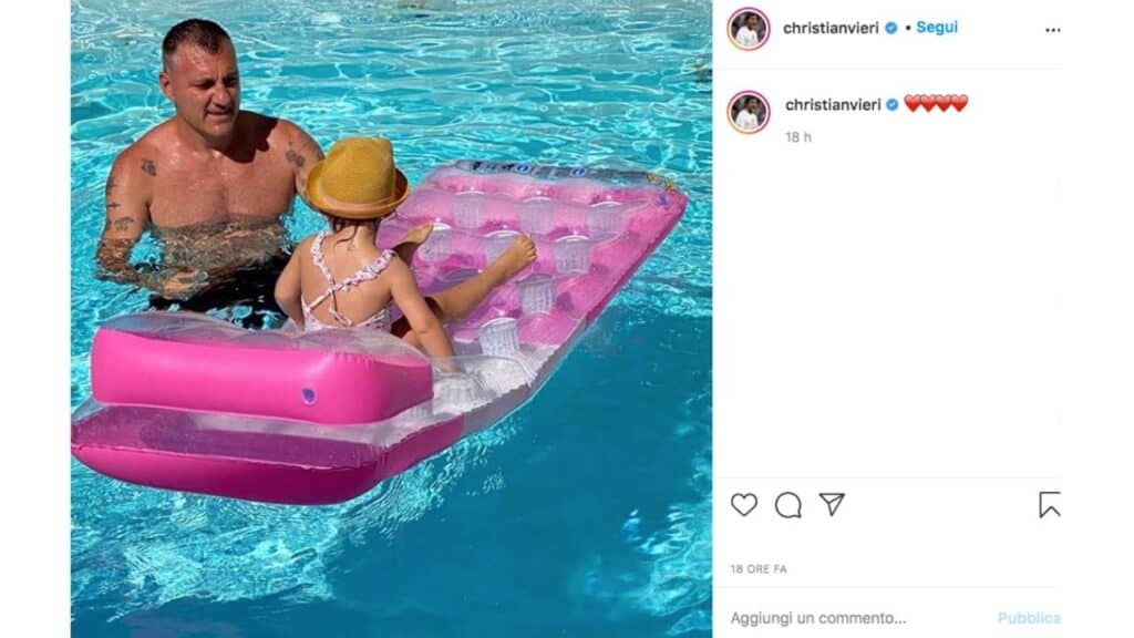 Christian Vieri e la figlia Stella