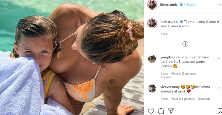 post di elisabetta canalis con la figlia skyler