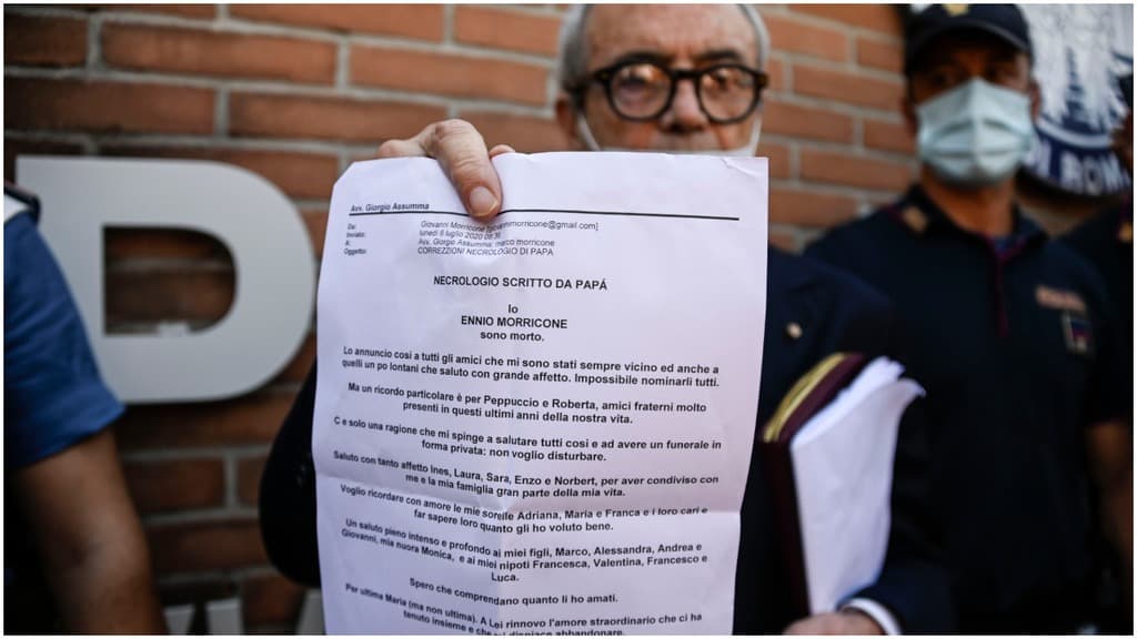 ennio morricone necrologio