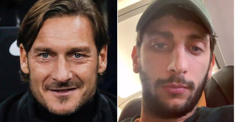 Francesco Totti e Pietro Castellitto a confronto