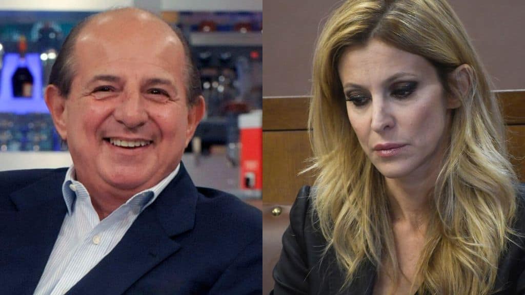 Primi piani di Giancarlo Magalli e Adriana Volpe