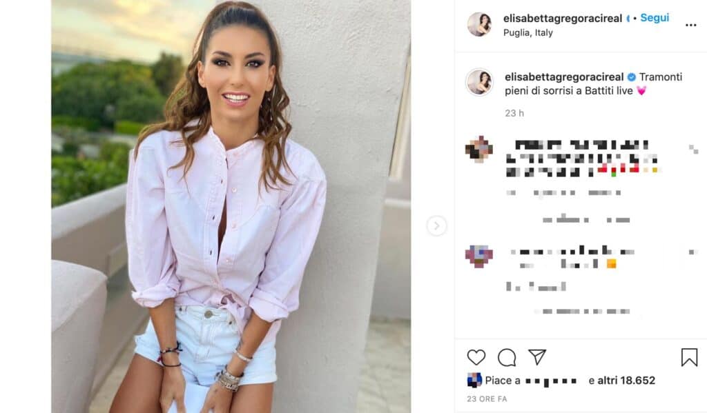 Il post Instagram di Elisabetta Gregoraci