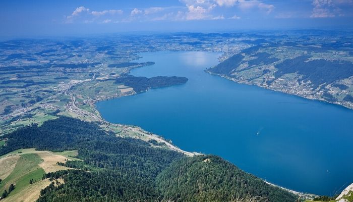 Lago di Zugo dall'alto