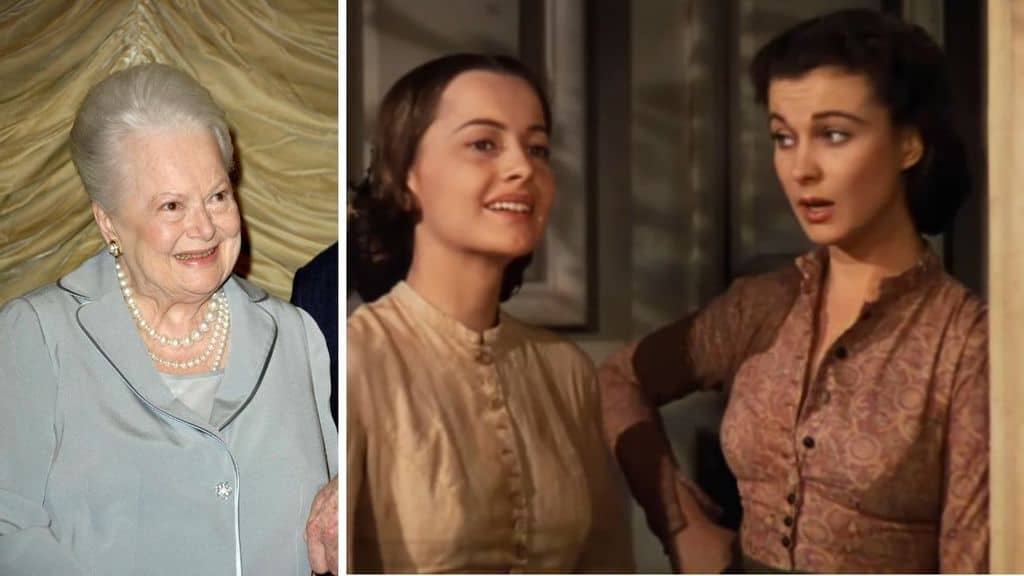 Olivia De Havilland oggi e sul set di via col vento