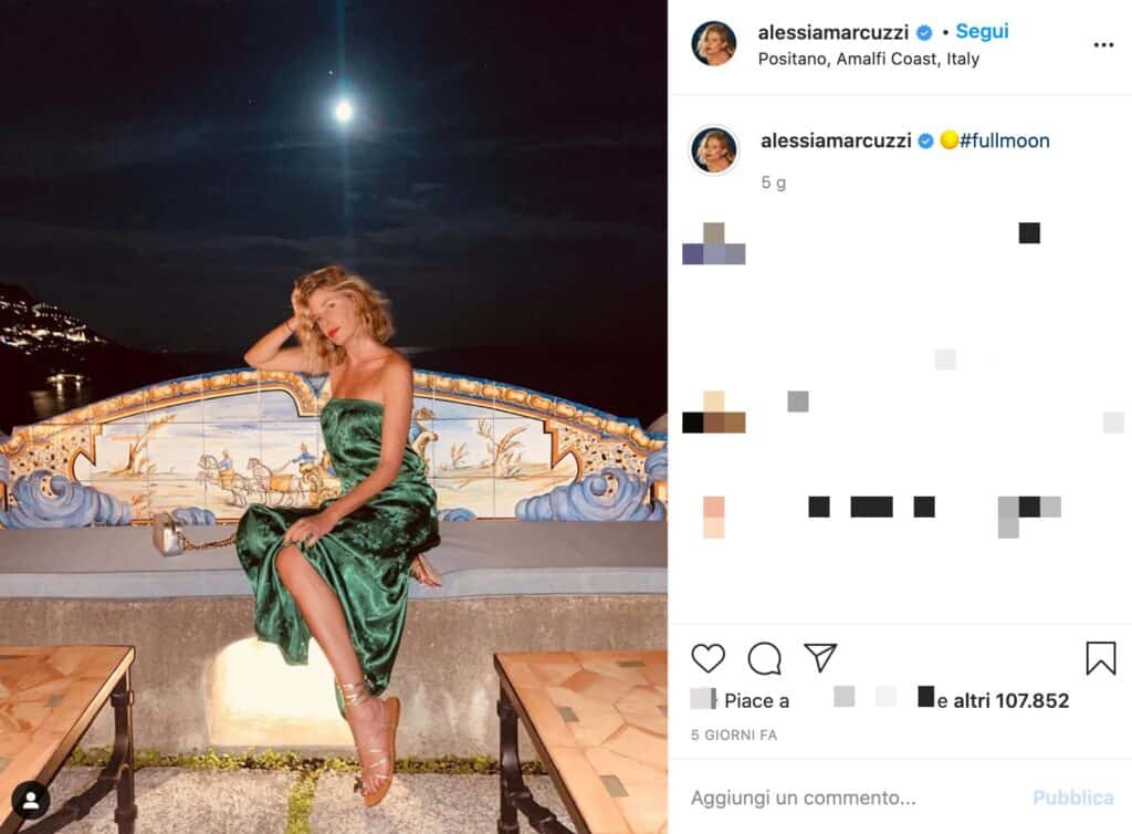 il post instagram di Alessia Marcuzzi