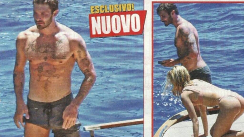 Stefano De Martino in barca con una ragazza