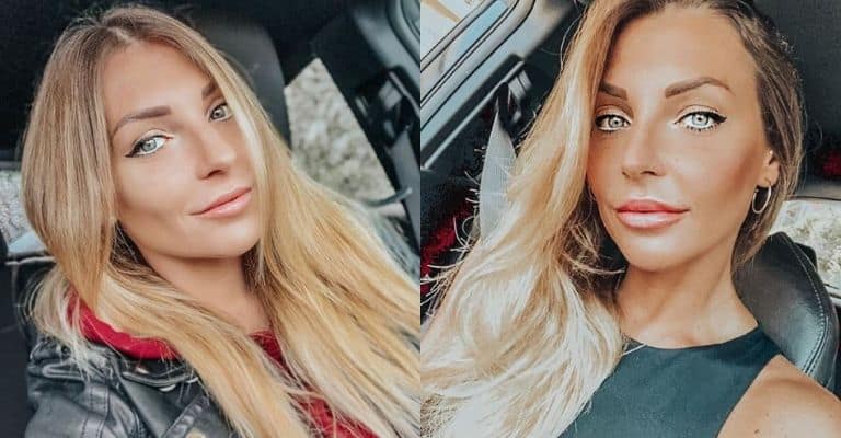 Due selfie che confrontano Tara Gabrieletto nel 2019 e nel 2020