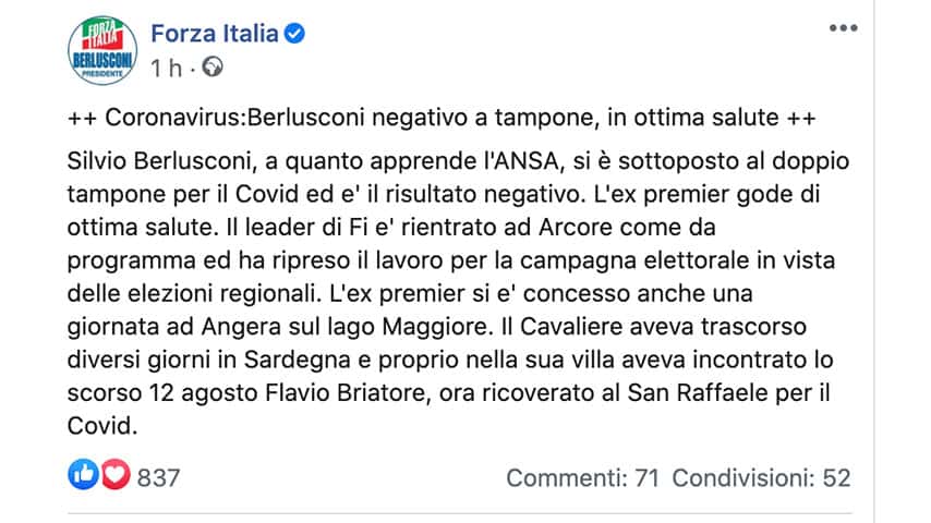 Post di Forza Italia