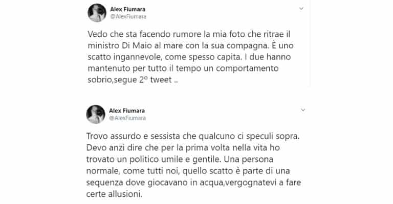 Risposta del fotografo Alex Fiumara sulla foto di Luigi Di Maio