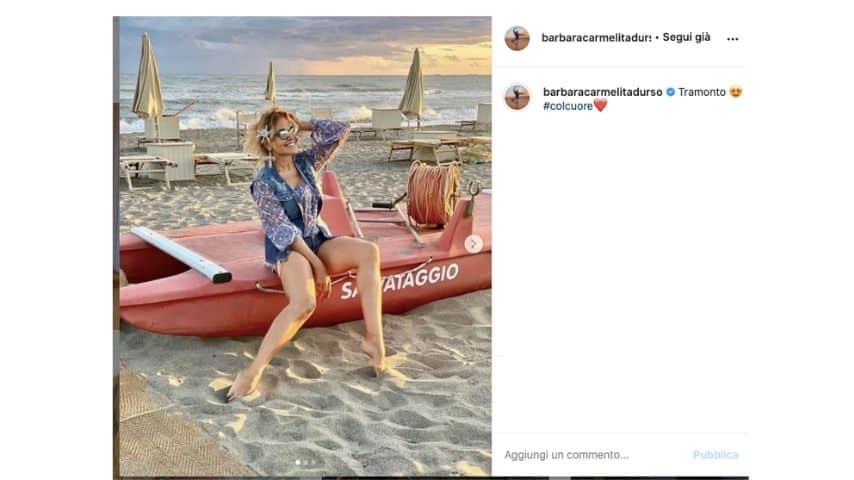 Barbara d'Urso versione bagnina