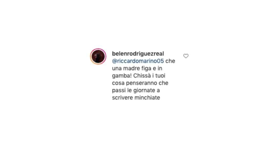 belen rodriguez commento