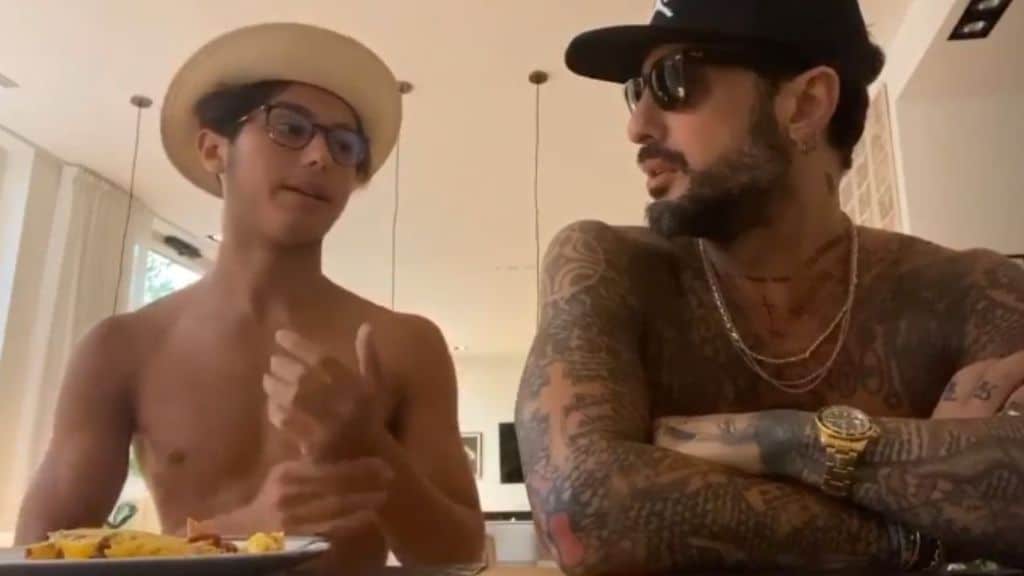 Carlos e Fabrizio Corona in una Instagram Story