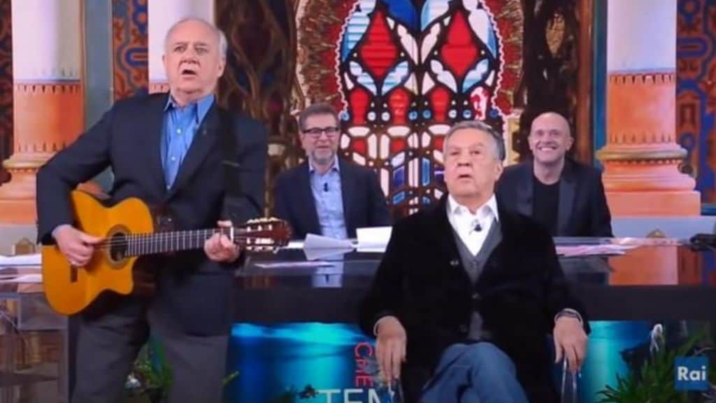 Cochi Ponzoni e Renato Pozzetto, il duo comico a Che fuori tempo che fa (Screenshot Rai - puntata 14/01/2019)