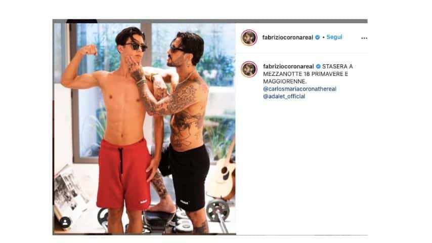 Fabrizio Corona insieme a Carlos