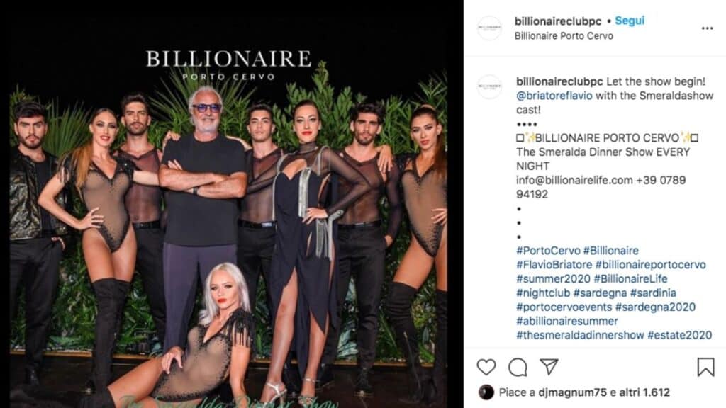 Flavio Briatore al Billionaire di Porto Cervo