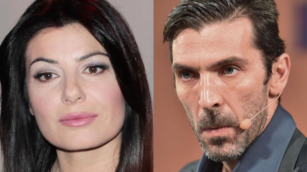 Ilaria d'amico e Gianluigi Buffon in primo piano