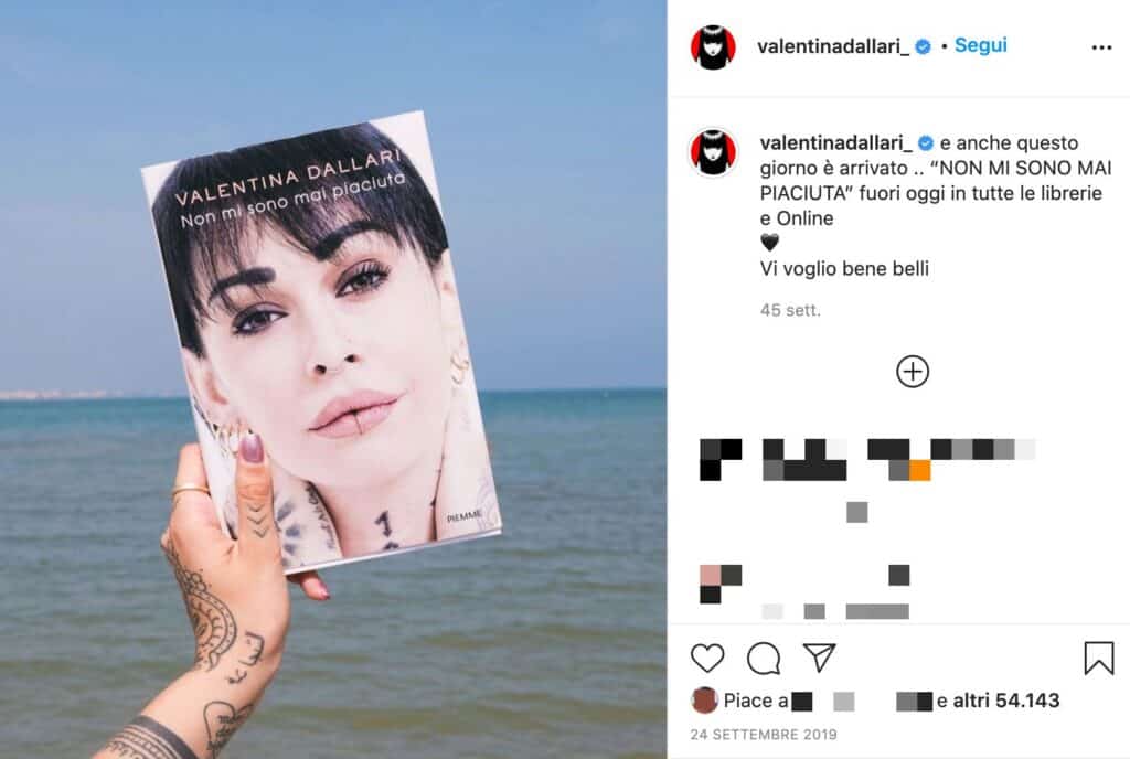 Il post di Valentina Dallari sul suo libro