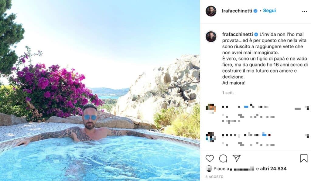 Un post Instagram di Francesco Facchinetti