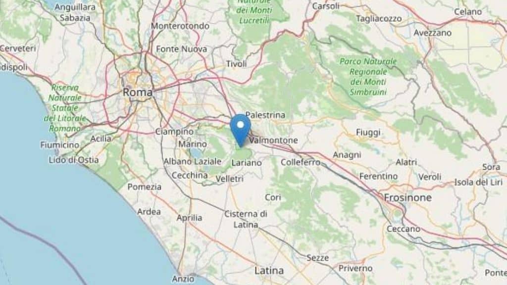 Scosse di terremoto in provincia di Roma: epicentro a Lariano (Castelli Romani)
