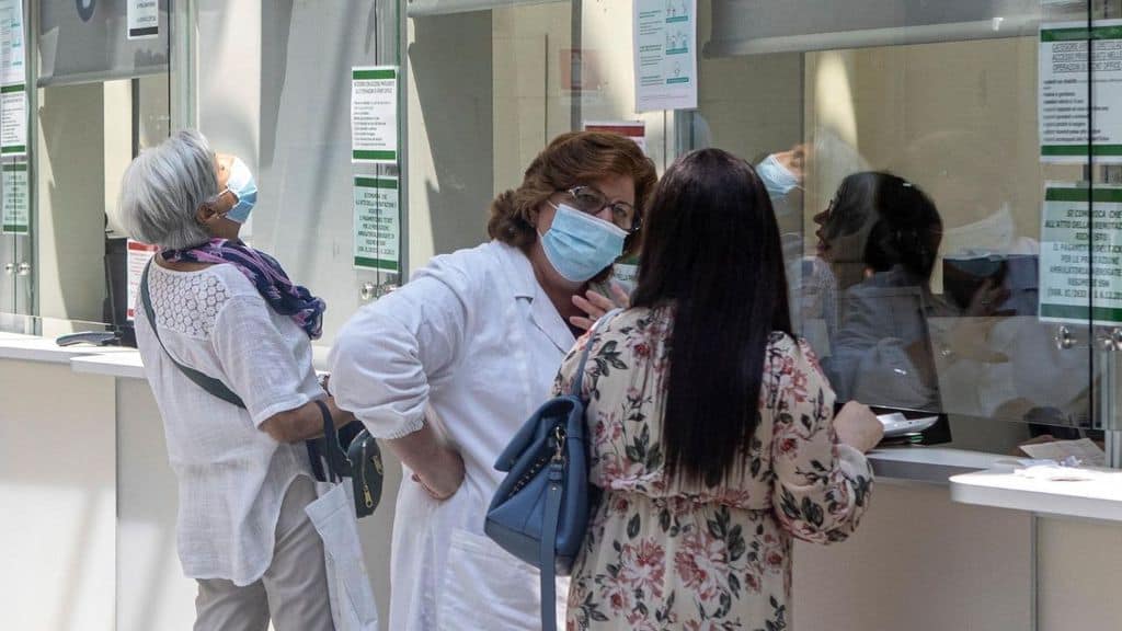 Ticket all'accettazione di un ospedale