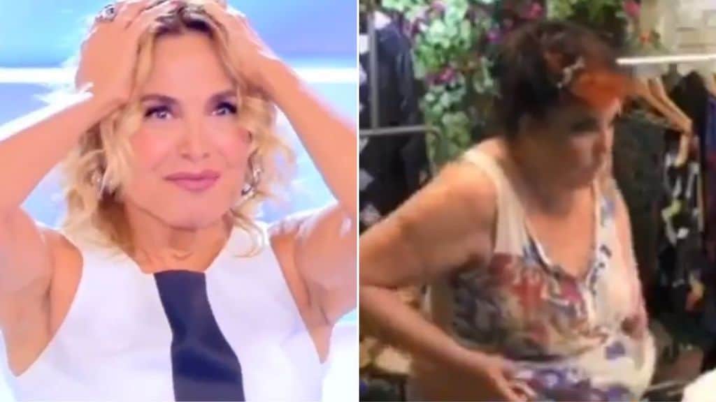Barbara D'Urso guarda Patrizia De Blanck spogliarsi nuda