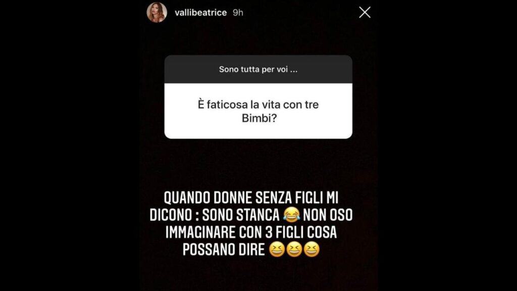 beatrice valli stories instagram