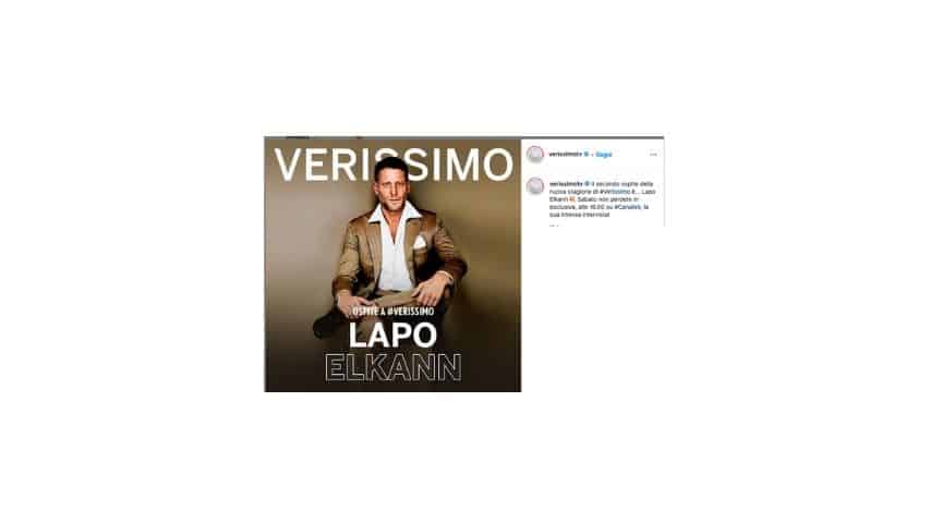 Lapo Elkann a Verissimo