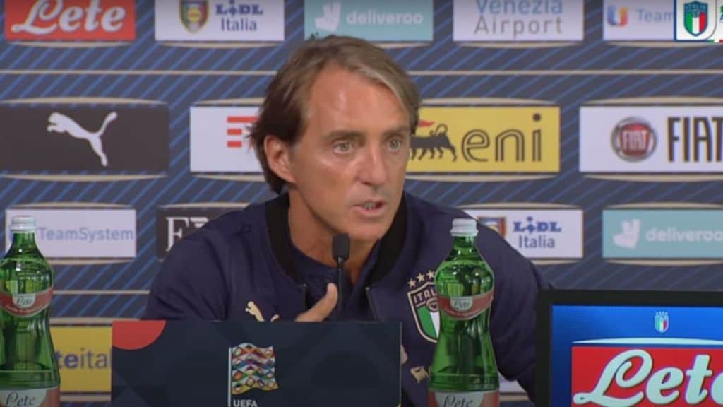 roberto mancini oggi in tv con la nazionale