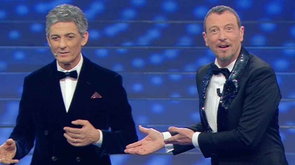 fiorello e amadeus a sanremo