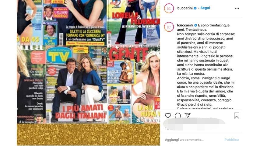 Post di Lorella Cuccarini su Instagram