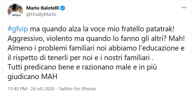 Balotelli si scaglia contro Maria Teresa Ruta e Guenda Goria con un tweet