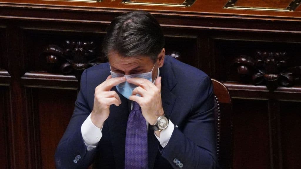Il Presidente del Consiglio Conte in senato
