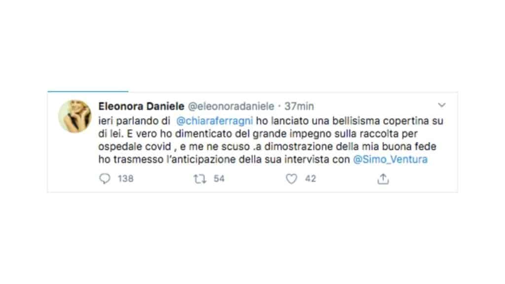 eleonora daniele chiede scusa a chiara ferragni