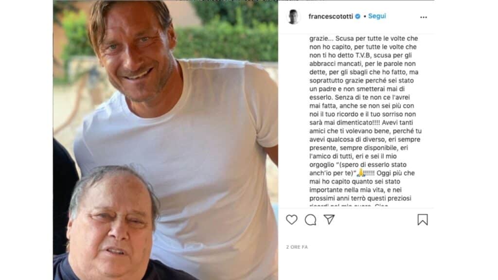 francesco totti e il padre enzo