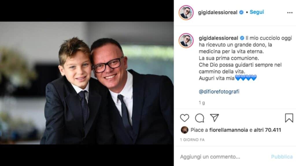 Gigi D'Alessio e il figlio Andrea