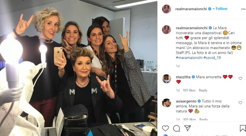 Post pubblicato dallo staff di Mara Maionchi per aggiornare i fan sulle condizioni di salute della celebre produttrice discografica