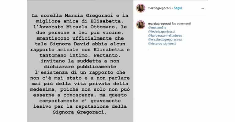 Marzia Gregoraci e l'amica Micaela su Elisabetta