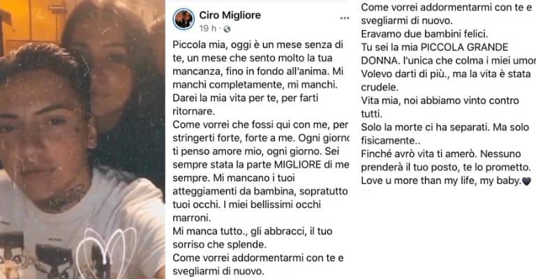 Il post di Ciro Migliore su Maria Paola Gaglione